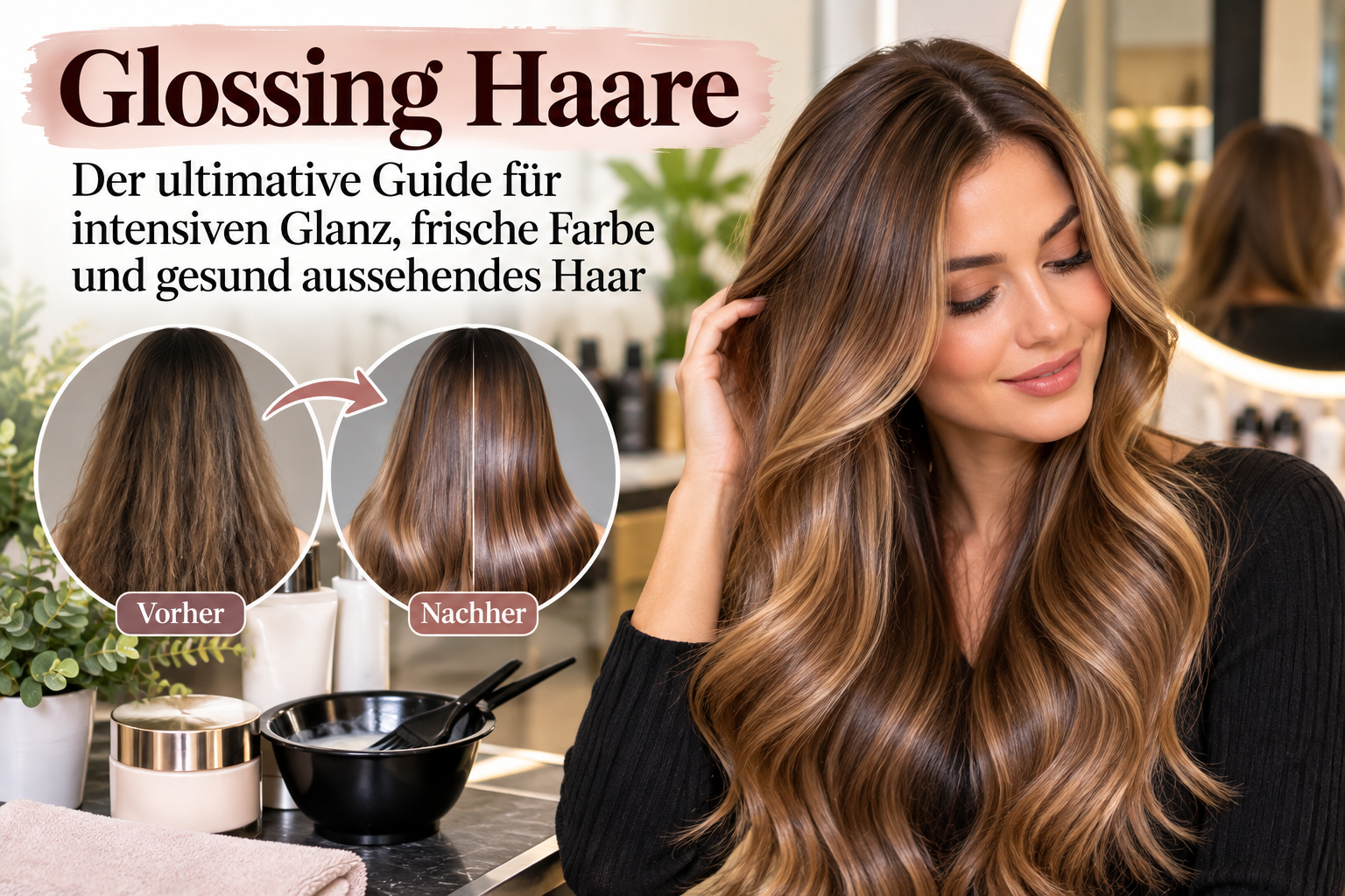 Glossing Haare: Der ultimative Guide für intensiven Glanz, frische Farbe und gesund aussehendes Haar